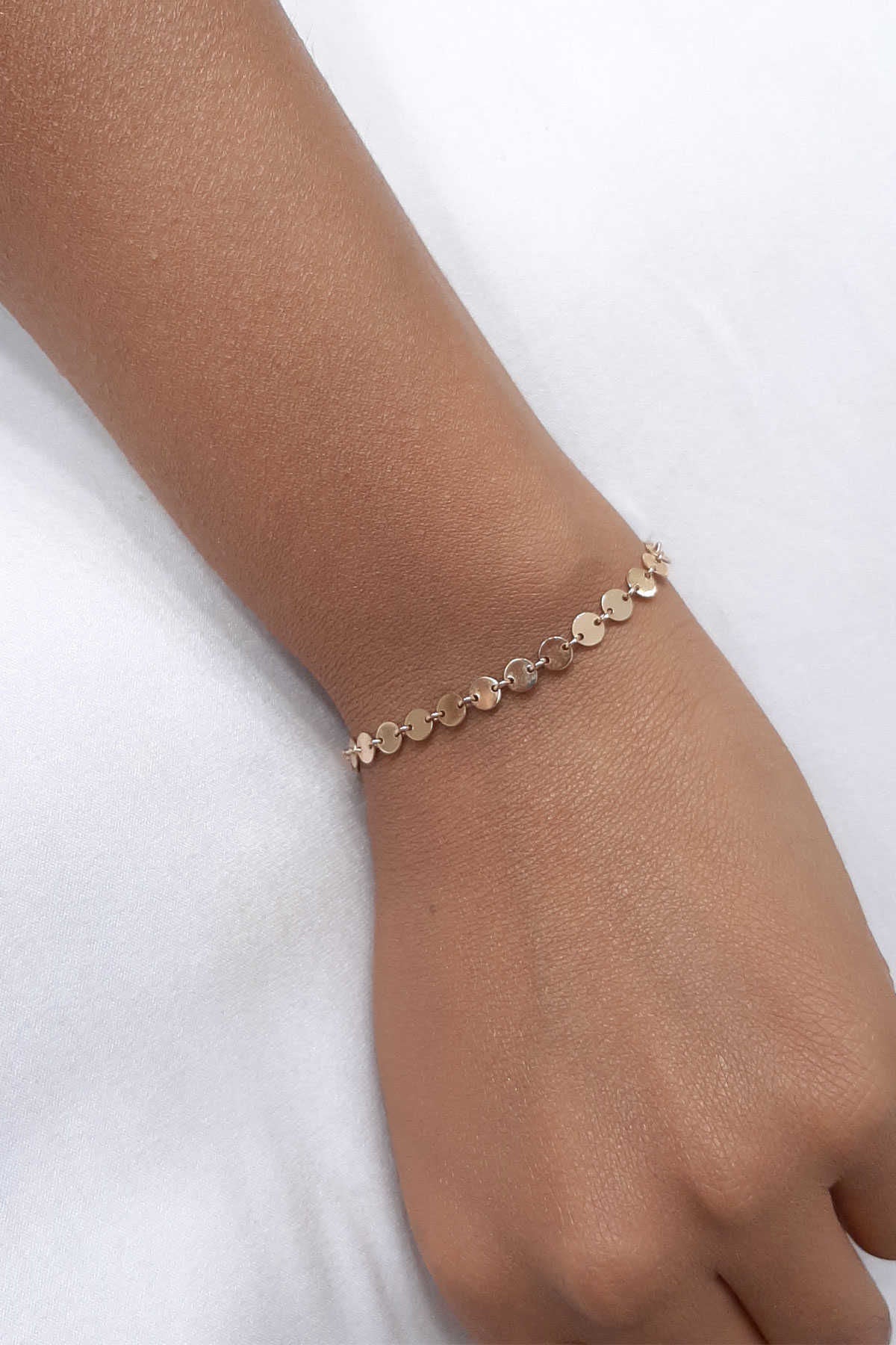 14ct Gold Filled Sequin Disc Chain Bracelet 2