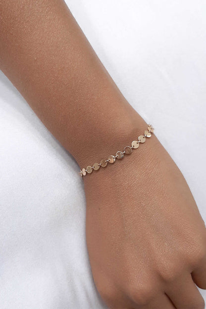 14ct Gold Filled Sequin Disc Chain Bracelet  2
